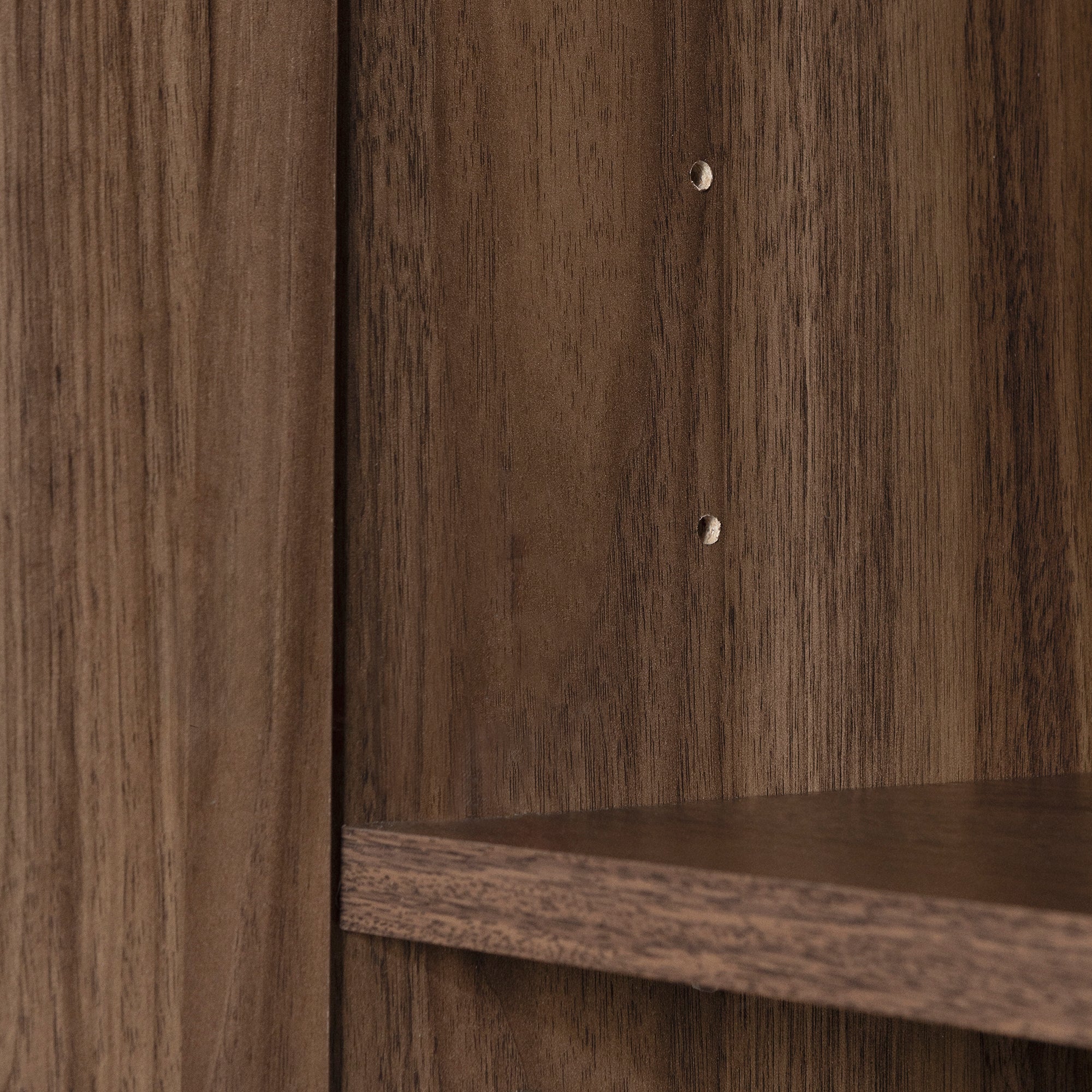 Armoire penderie avec portes et tiroir Musano - Noyer naturel – Image 5