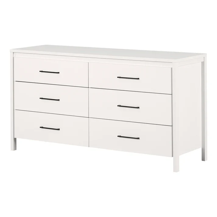 Bureau double 6 tiroirs Gravity - Blanc Pure – Image 2