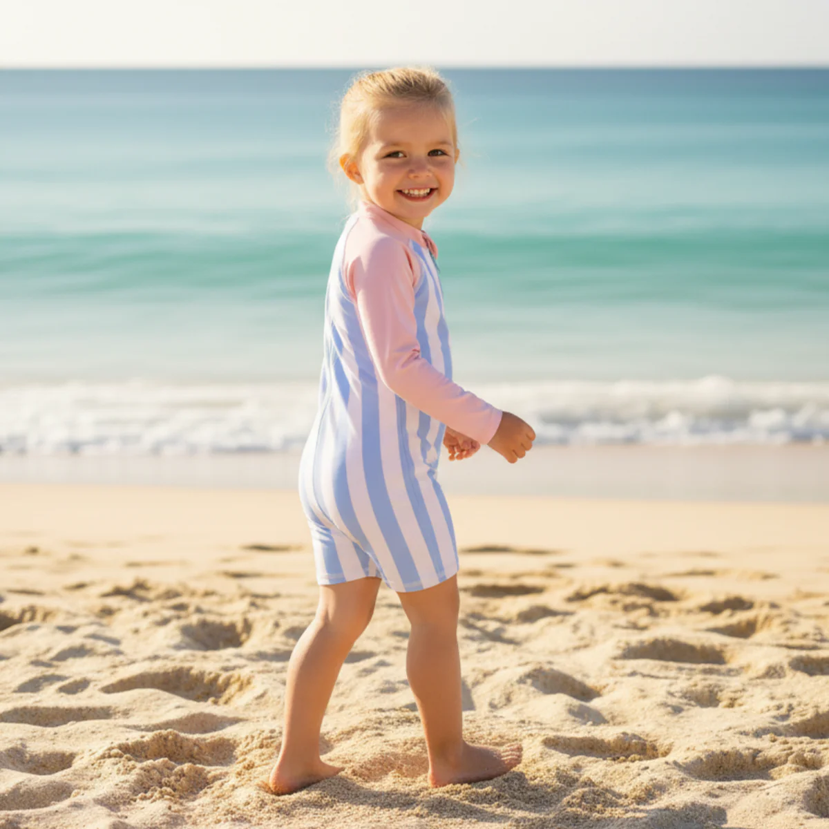 Swimster Stripes Pink Sleeve – Image 3