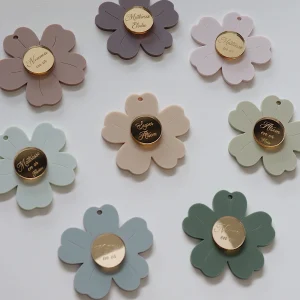 Porte clé fleur personnalisé