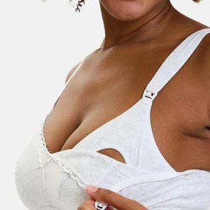 Soutien-gorge d'allaitement sans armatures New Câlin Gris Chiné
