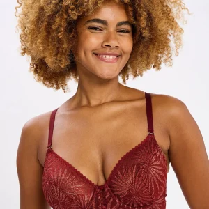 Soutien-gorge Bustier Avec Armatures Laurie Rouge Coeur