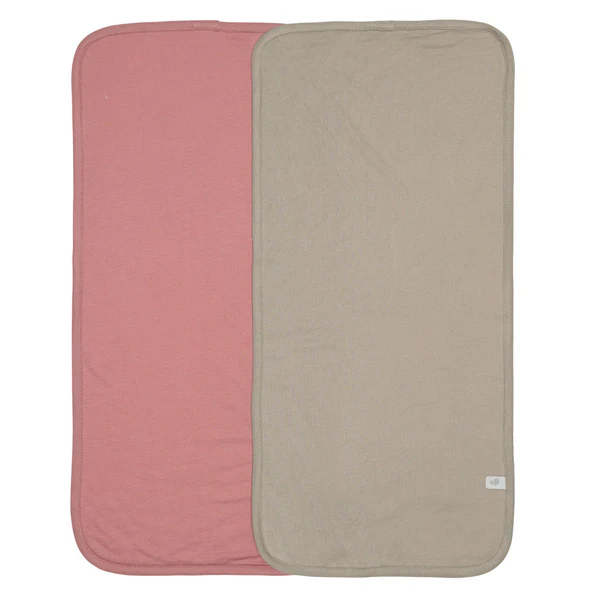 Ensemble de 2 serviettes pour le rot - Lotus et Taupe