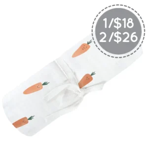 Couverture mousseline de coton - Carottes