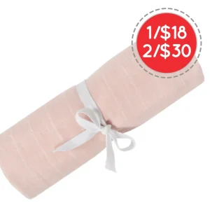 Couverture mousseline de coton - Rose