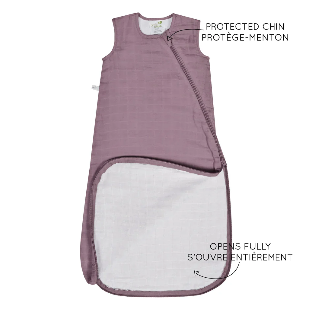 Sac de nuit en mousseline de coton - Prune (0.7 tog) – Image 3