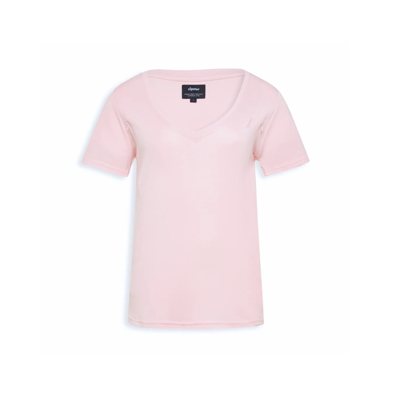 Breastfeeding T-Shirt V-Neck Pink – Image 3