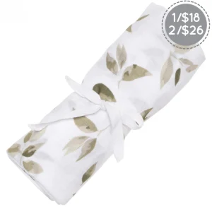 Couverture mousseline de coton - Feuilles
