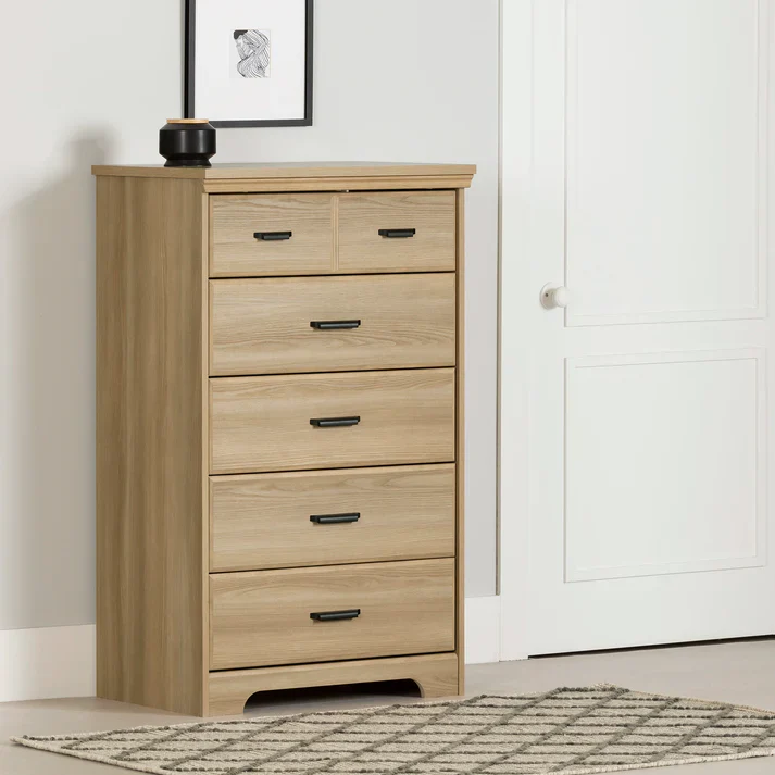 Commode 5 tiroirs Versa - Frêne naturel – Image 2