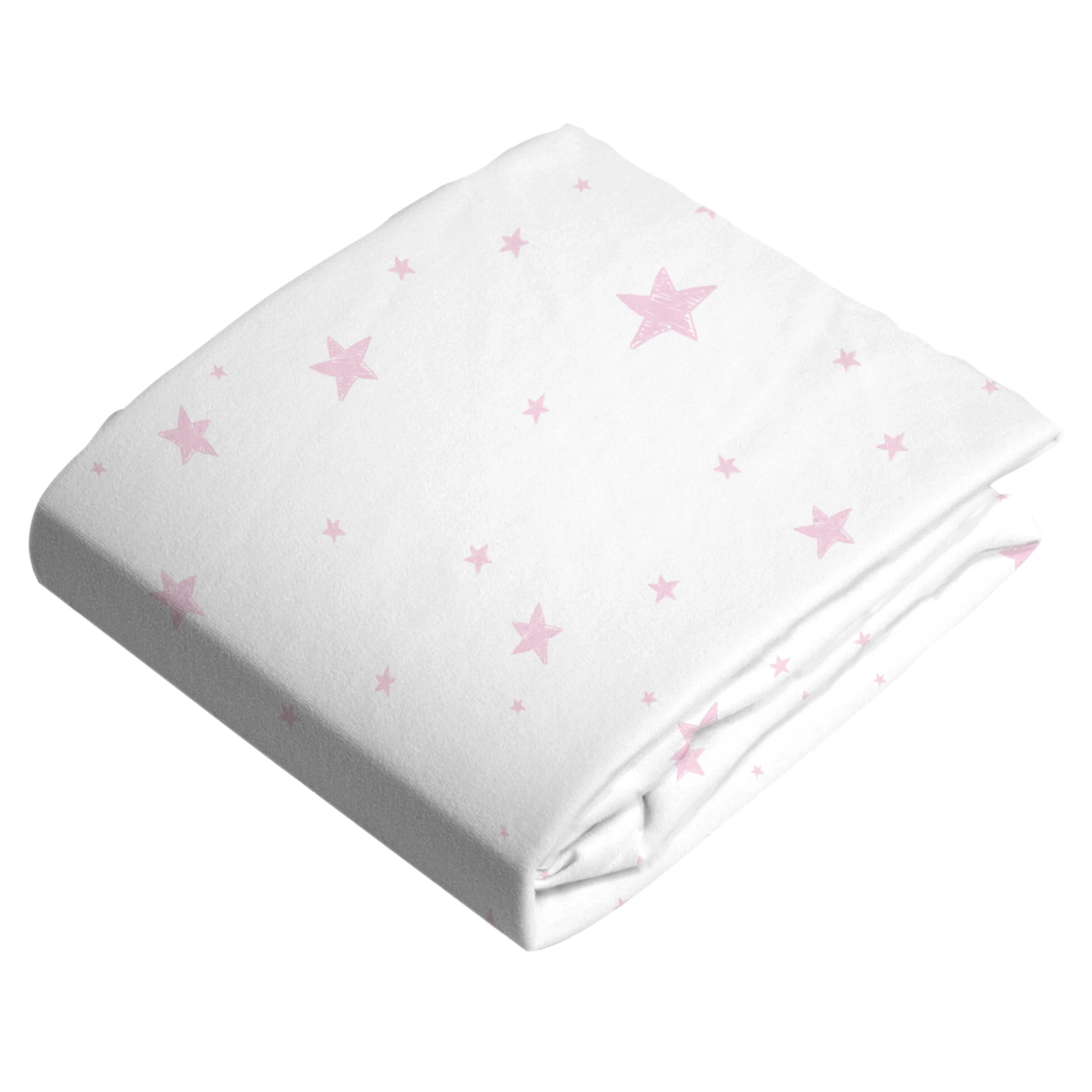 Housse pour matelas à langer avec ouverture pour sangles - Étoile Rose – Image 3