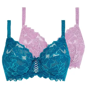 Lot de 2 soutiens-gorge Duo Arum Bleu Céleste et Lavande