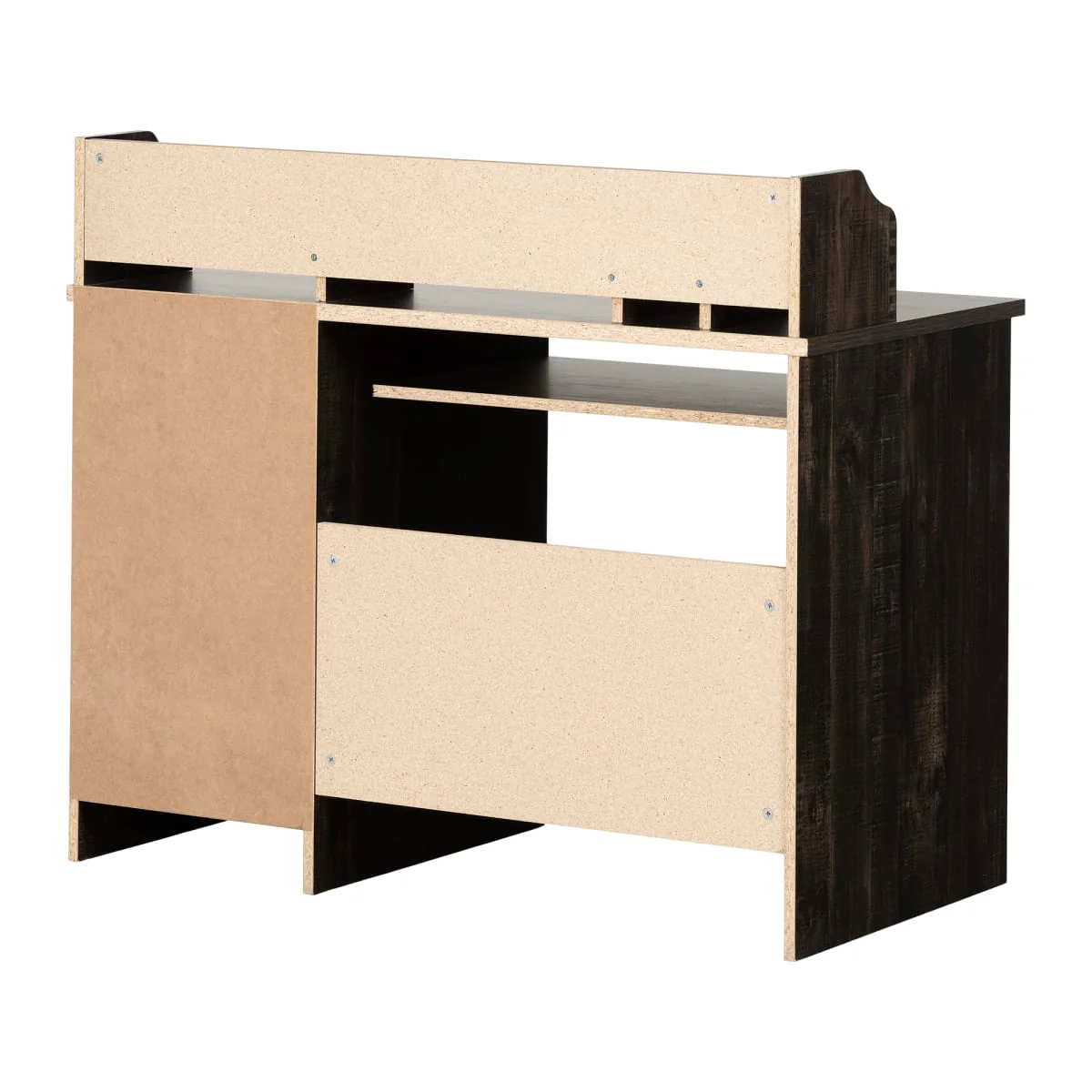 Bureau de travail avec huche Versa - Noir antique – Image 4
